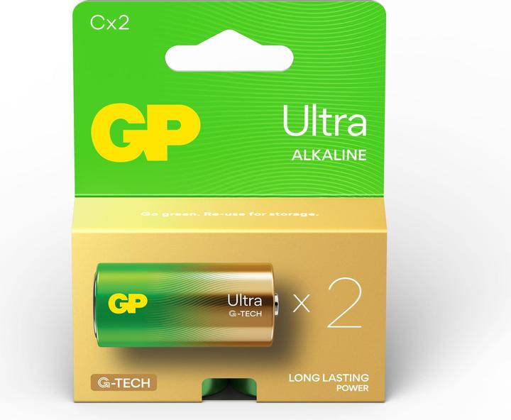 Produktbild GP Batteries Ultra Alkaline Batterie C Baby 1,5V 2er Blister (2 Stk., C)
