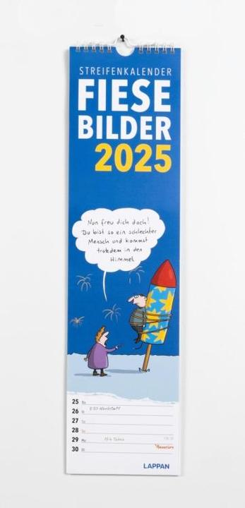 Energie-Label Fiese Bilder Streifenkalender 2025: Monatskalender für die Wand