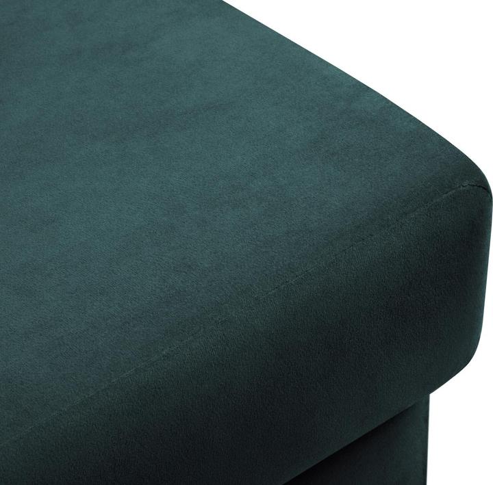 Actual product image Cosmopolitan Design Velvet Pouf, "Kyoto", 1 Seat, Petrol, 70x70x45 Made in Europe