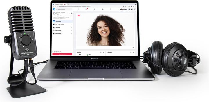 Produktbild IK Multimedia iRig Stream Mic USB - Kompaktes USB-Streaming Mikrofon