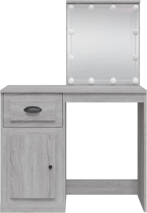 Image du produit VidaXL Coiffeuse avec lampes LED Gris Sonoma 90x42x132,5 (90 x 42 x 132.5 cm)