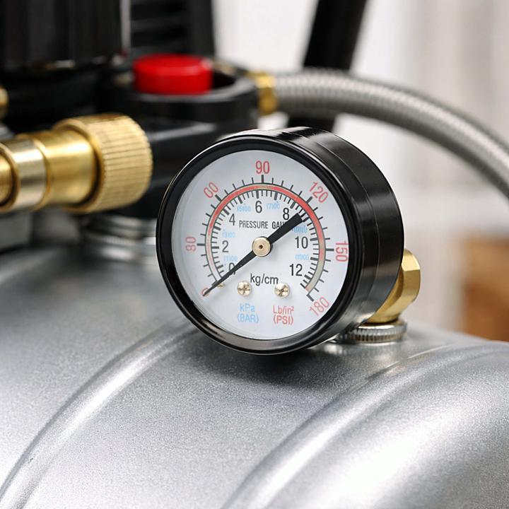 Produktbild Wiltec Druckanzeige Druckbehälter/ Manometer axial DN8 (1/4") 12.9mm 0-12bar 0-180 PSI