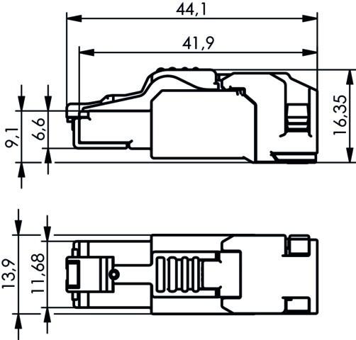Image du produit Telegärtner Connecteur RJ45 (UE 10) MFP8-SL T568B Cat.6A (Câble réseau Connecteur)