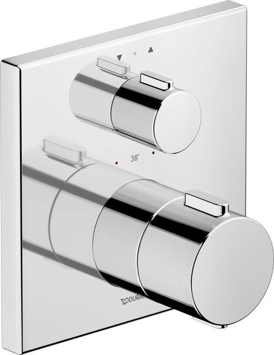 Image du produit Duravit Robinet thermostatique, thermostat encastré, 2 consommateurs, carré, TH42000130