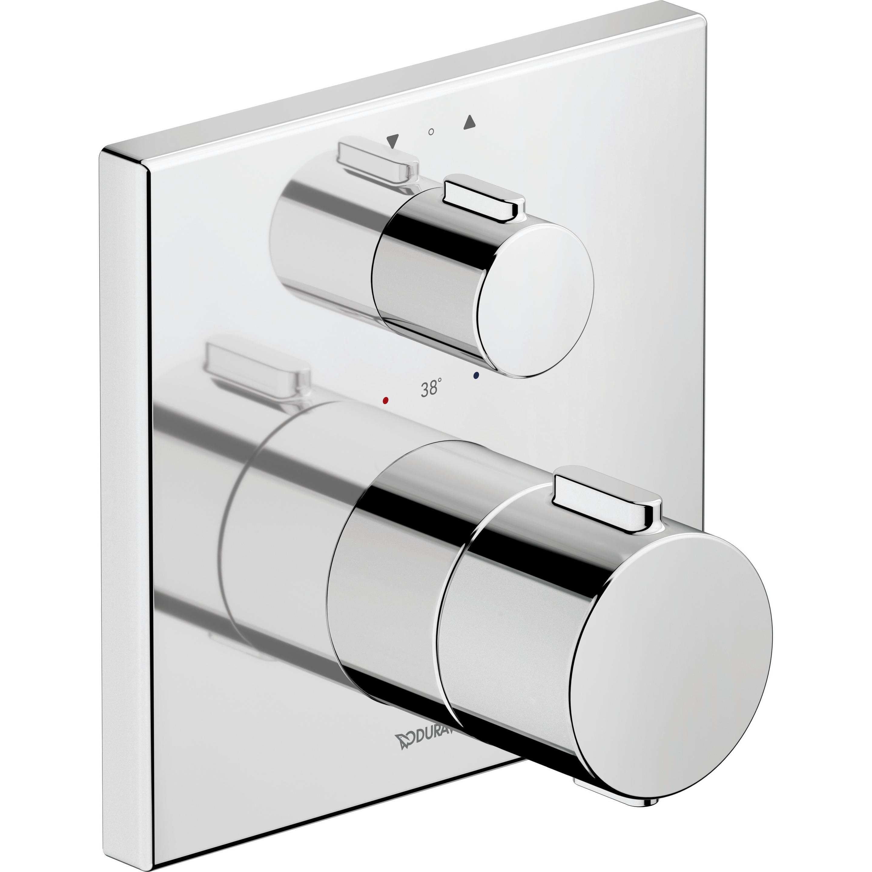 Duravit, Badarmatur, Thermostatarmatur, Thermostat Unterputz, 2 Verbraucher, Eckig, TH42000130