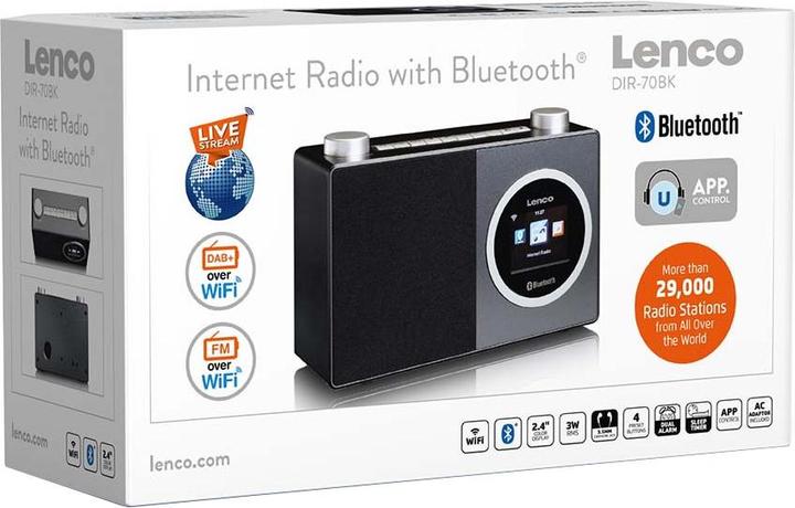 Actual product image Lenco DIR-70BK (Internet radio, Bluetooth, Wi-Fi)
