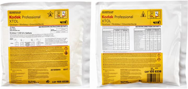 Valeurs nutritives et ingrédients Kodak révélateur de film XTOL 5L (poudre)
