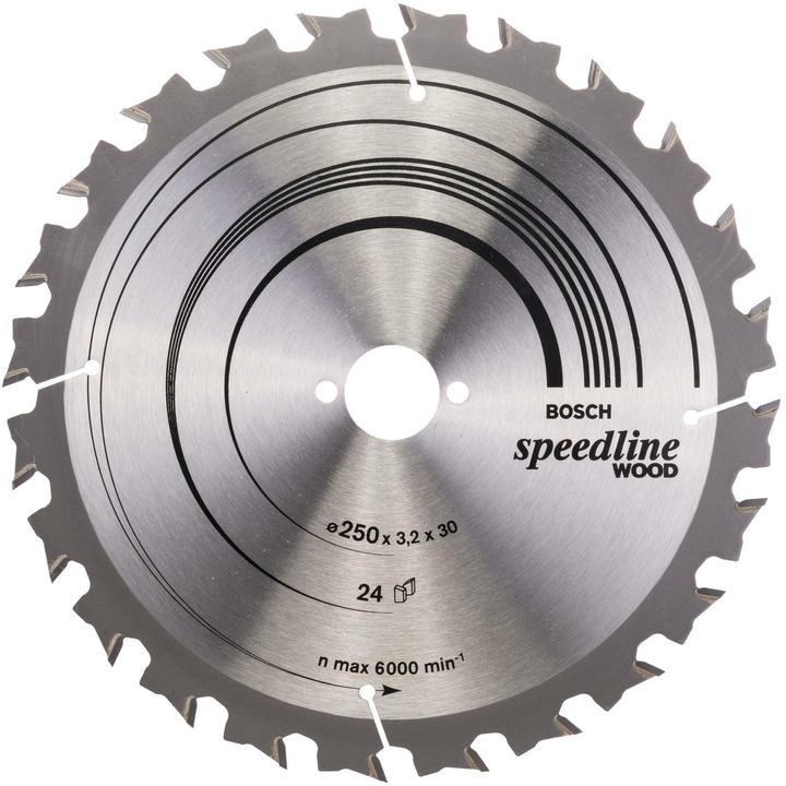 Bosch Professional Zubehör PRO Wood Kreissägeblatt, 250 x 3.2 x 30 mm