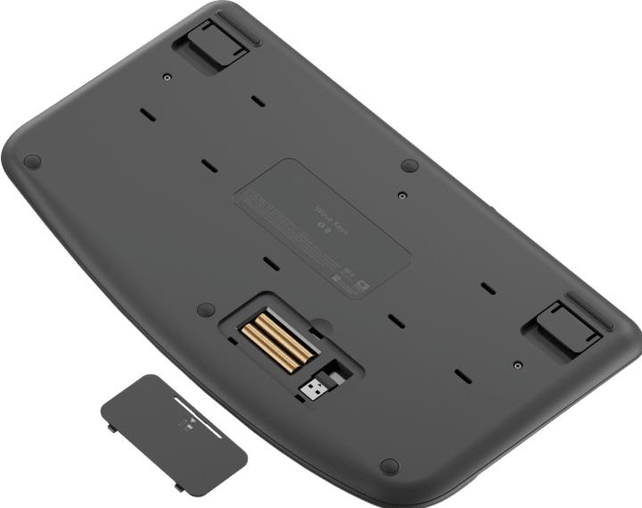 Produktbild Logitech Wave Keysergonomic Kb Graphite (Eng. Int., Kabellos)