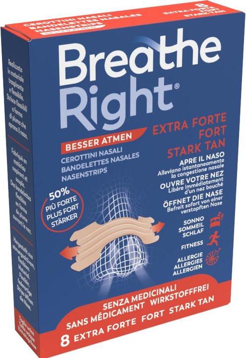Produktbild Breathe Right Nasenpflaster EXTRA Strenght TAN (8 x)