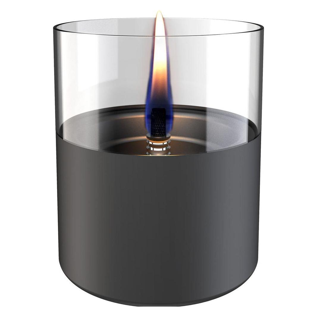 Tenderflame, Elektrische Haard + Bio-ethanol Haard, Lilly 10 Dark Grey Glass