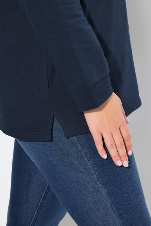 Produktbild Ulla Popken Sweatshirt, Classic Fit, HELLO, Stehkragen (46, 48)