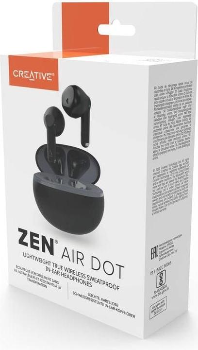 Actual product image Creative Zen Air Dot (black, Bluetooth, USB-C, ENC, IPX4) (Digital noise cancellation, 7 h, Wireless)