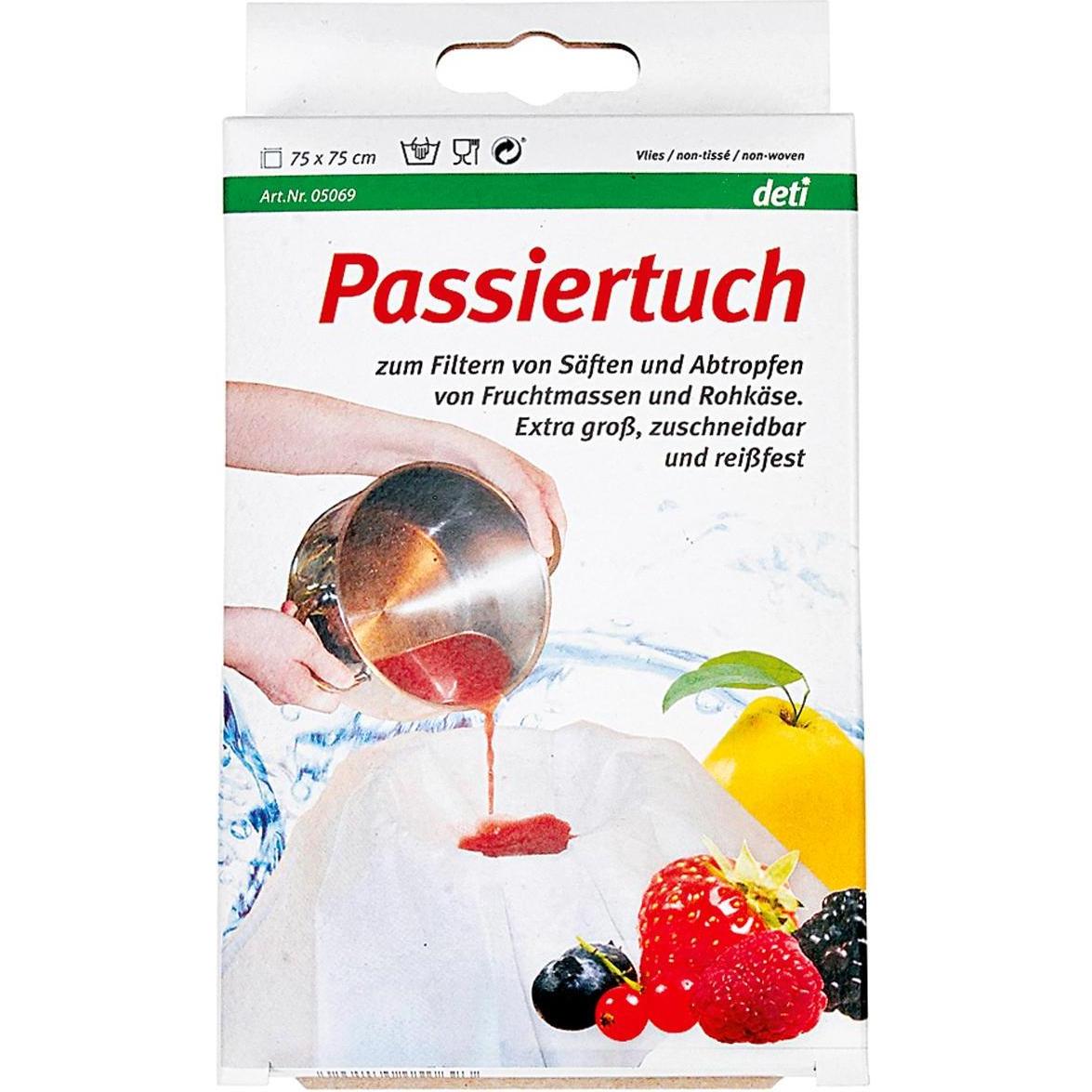 10x Deti Passiertuch, Küchensieb, Weiss