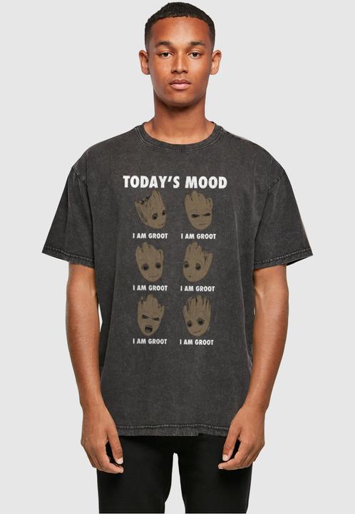 Produktbild Absolute Cult Guardians Of The Galaxy Vol 2 - Groot Todays Mood Acid Washed Oversized Tee - 114151 (XL)