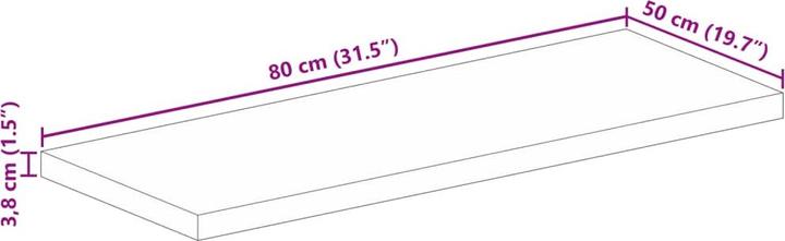 Immagine prodotto vidaXL Tischplatte (80 x 50 cm)