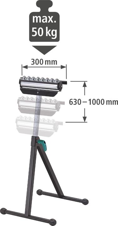 Image du produit wolfcraft 1 support multifonctionnel et support à rouleaux (30 cm, 30 cm)