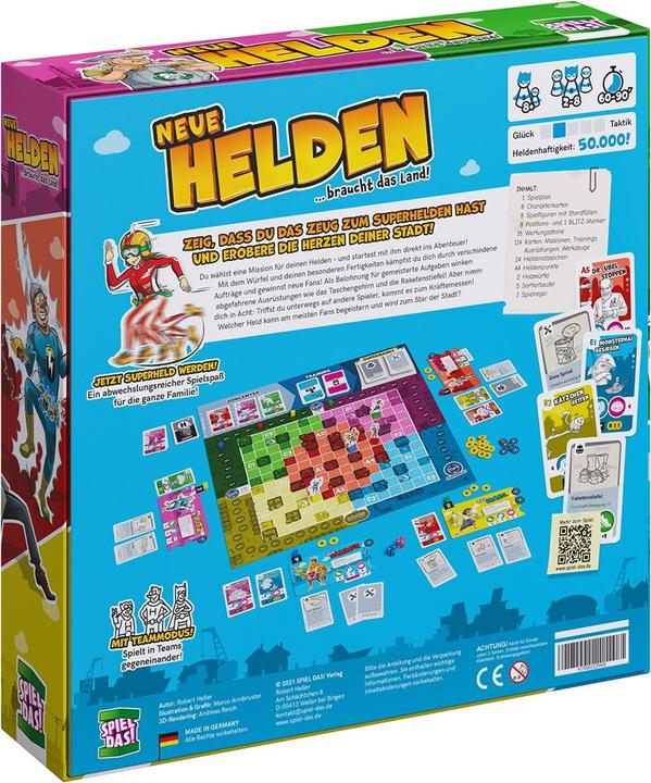 Actual product image Skellig Games SKE77001 - Neue Helden, Brettspiel, für 2-8 Spieler, ab 8 Jahren (DE-Ausgabe) (German, 2 - 8 Players)