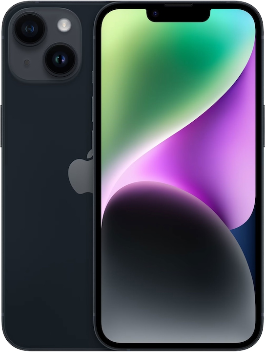 Apple iPhone 14 (128 Go, Minuit, 6.10", SIM + eSIM, 12 Mpx, 5G)