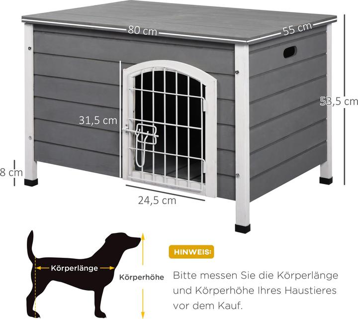 Immagine prodotto PawHut Cuccia per cani con porta (Gabbia per cani)
