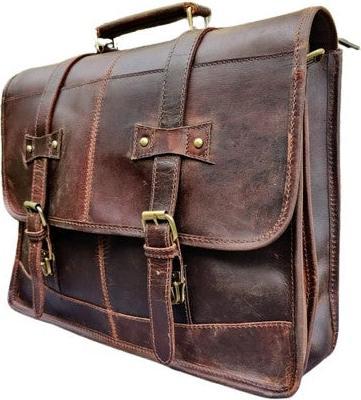 Immagine prodotto Only-Bags.Store Borsa messenger in pelle da 16 pollici, borsa per laptop in pelle, borsa a spalla, borsa per laptop