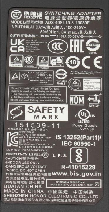 Actual product image Acer AP.0300A.002 (30 W)