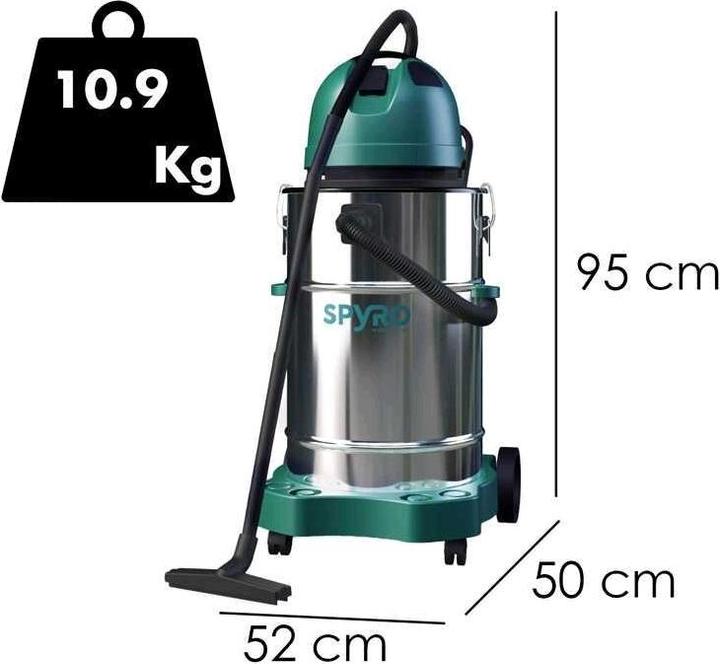 Actual product image Sypro AIR50 INOX solid hoover capacity 50 l 1400 W (Wet dry vacuum cleaner)