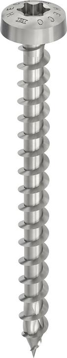 Heco TOPIX-plus A2 4,0 x 30, Rundkopf, T-Drive, Variables Vollgewinde, blank, gleitbeschichtet, 200 (200 Schrauben pro Stück)