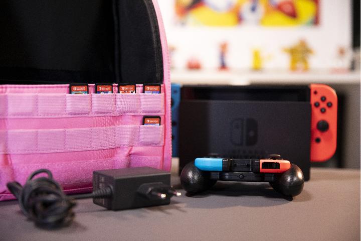 Actual product image Konix Mythics Unicorn BE FUNKY- Backpack (Switch, Switch Lite, Switch OLED)