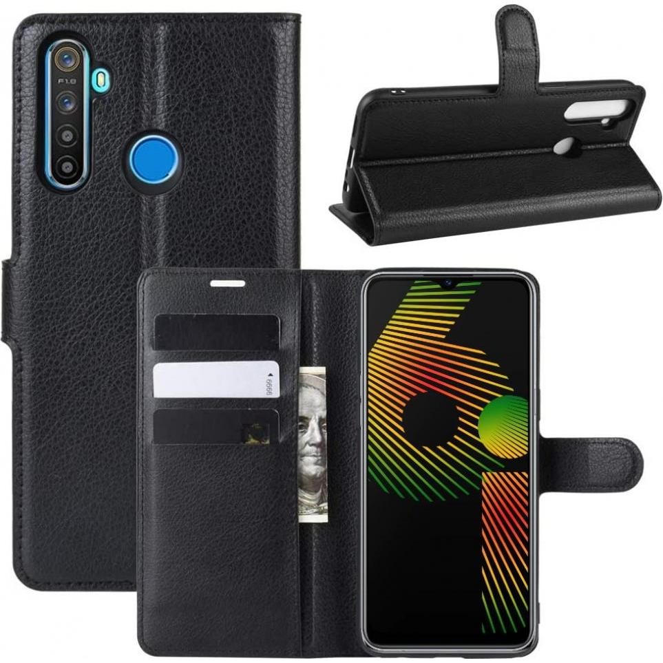 Screenguard Realme 6i Leather Guard Lederhülle (Realme 6i), Smartphone Hülle, Schwarz