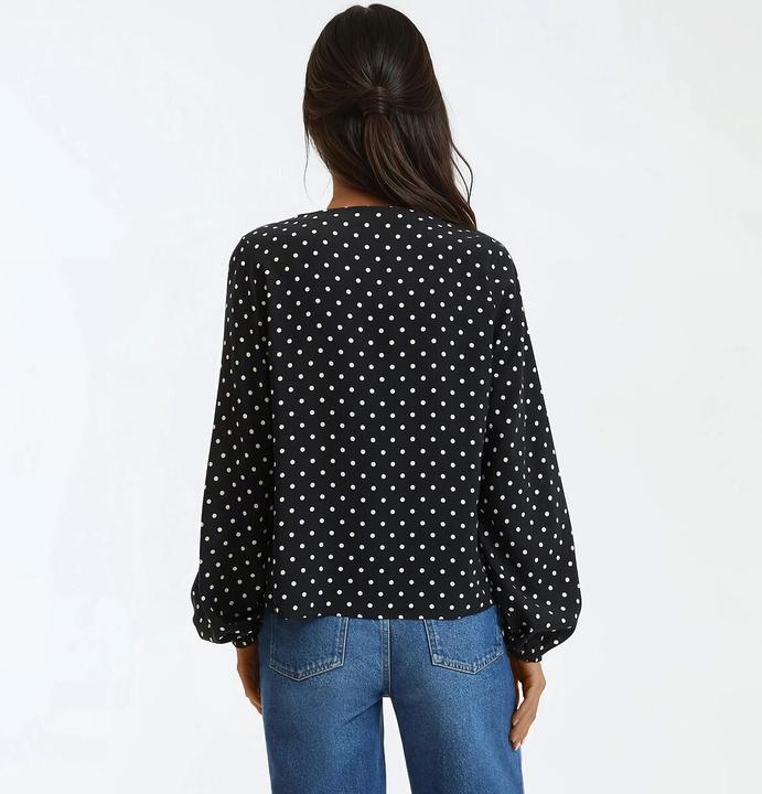 Immagine prodotto La Redoute Collections Bluse mit V-Ausschnitt (M)