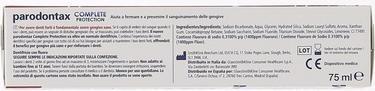 Valeurs nutritives et ingrédients Parodontax Fluorine Toothpaste Intense Freshness Complete Protection 75ml (75 ml)