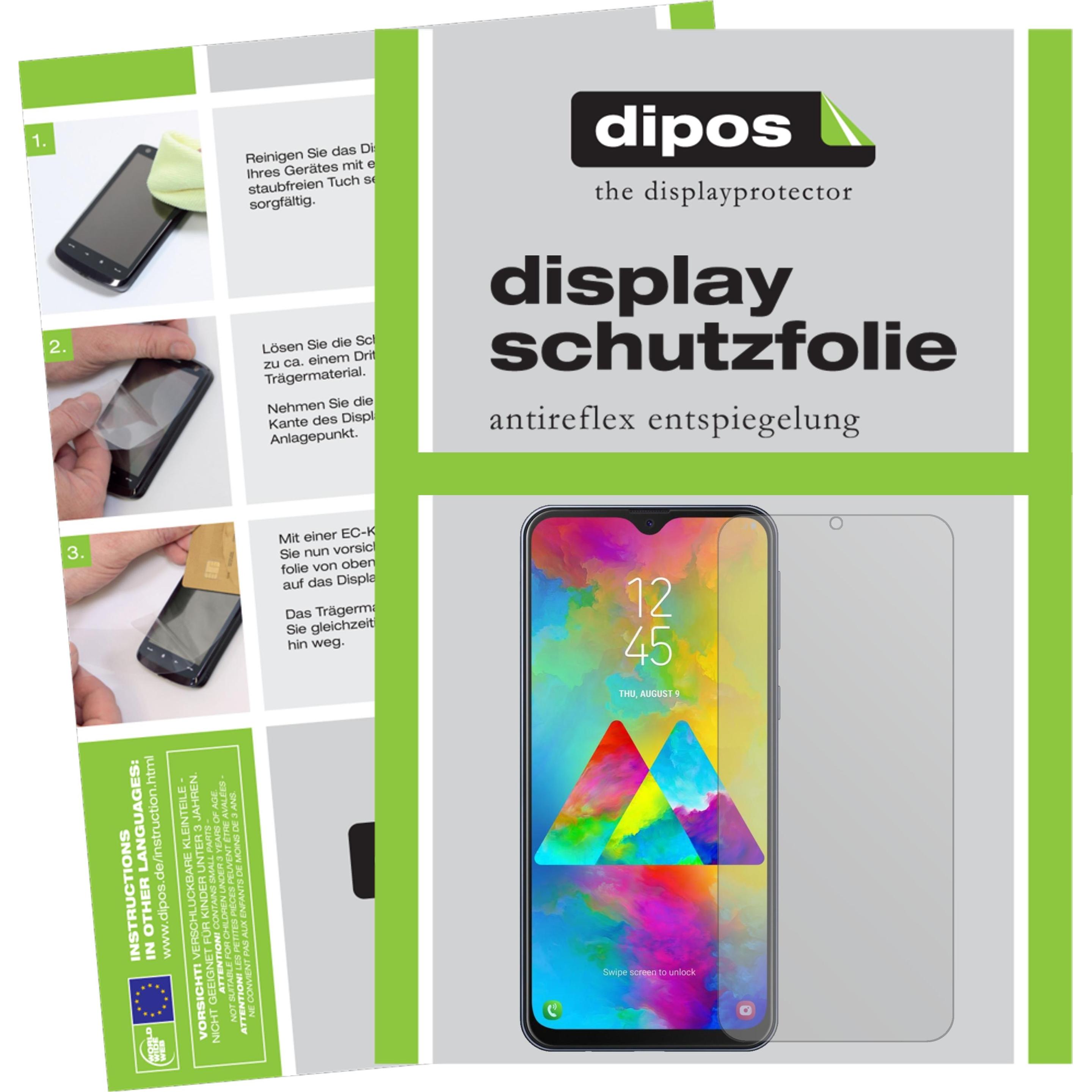 Dipos Displayschutzfolie Antireflex (1 Stück, Samsung Galaxy M20), Smartphone Schutzfolie, Transparent