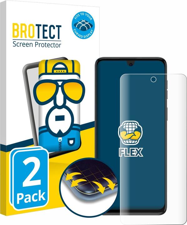 Actual product image BROTECT Full cover screen protector (2 Piece, Motorola Moto G54)