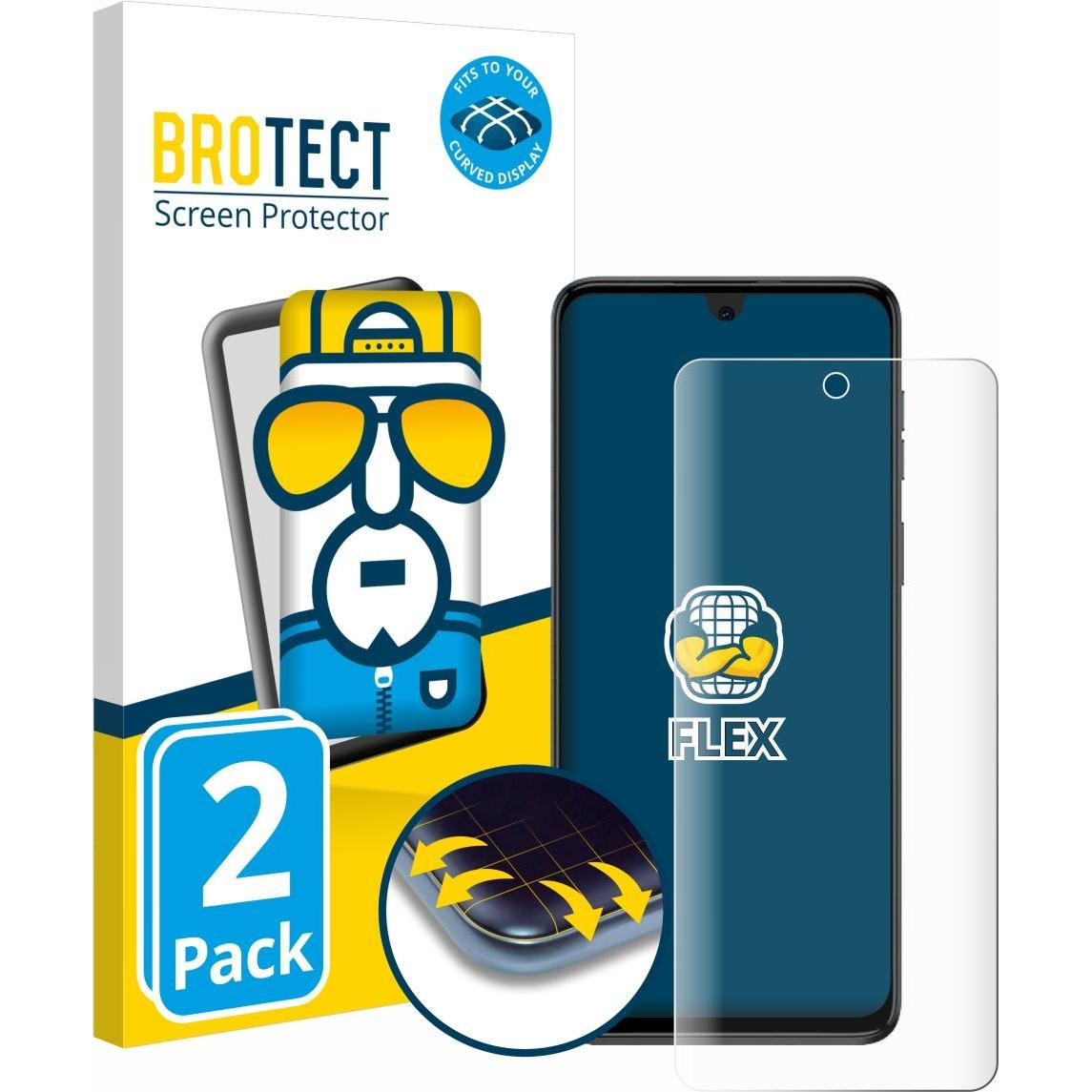 BROTECT Full-Cover Displayschutz (2 Stück, Motorola Moto G54), Smartphone Schutzfolie, Transparent