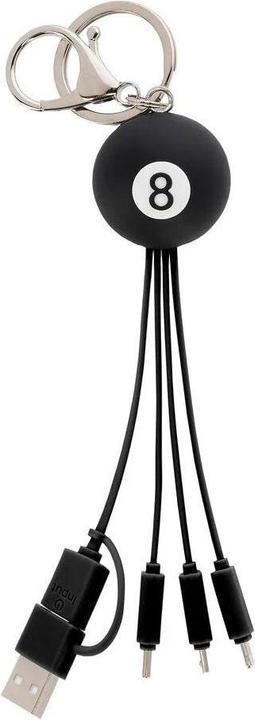 Actual product image Legami Schlüsselanhänger Mehrfach-Ladekabel 8 Ball