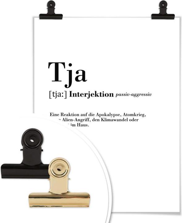 Produktbild Trenddeko Grammatik Tja (80 x 100 cm)