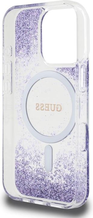 Produktbild Guess HC Resin Bottom Glitter MagSafe case for iPhone 16 Pro Max - purple (Apple iPhone 16 Pro Max)