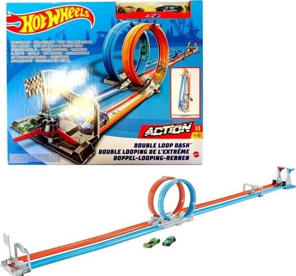 Actual product image Hot Wheels track Two loops