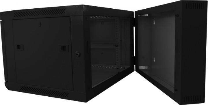 Produktbild Allnet 48,30cm (19")Wandgehäuse, 9HE, 2-teilig, T600mm, Schwarz, SMB- (9 HE, 19 Zoll Rack)