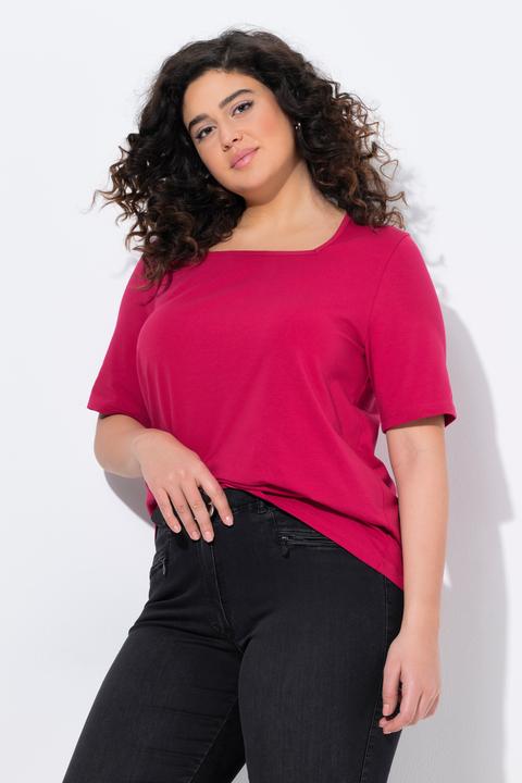 Actual product image Ulla Popken Essential Square Neck Stretch Tee (54)