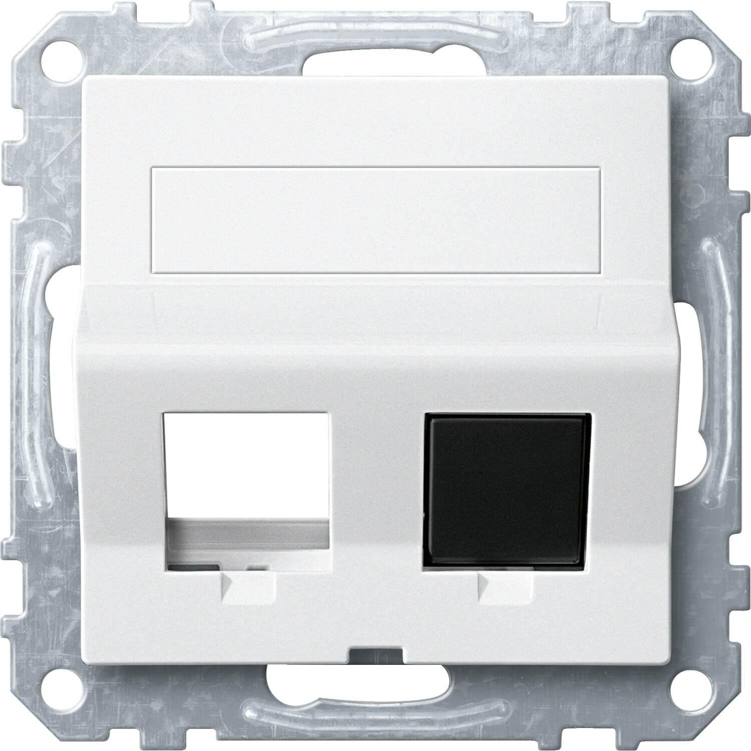 Merten, Zubehör Schalterprogramm, Einsatz Mod-Jack 2f System M polws mt MEG4568-0419