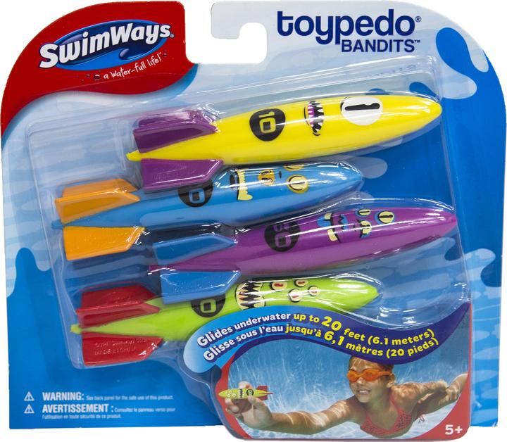 Spin Master SwimWays, Razzi Subacquei Toypedo Bandits Confezione da 4 6045217