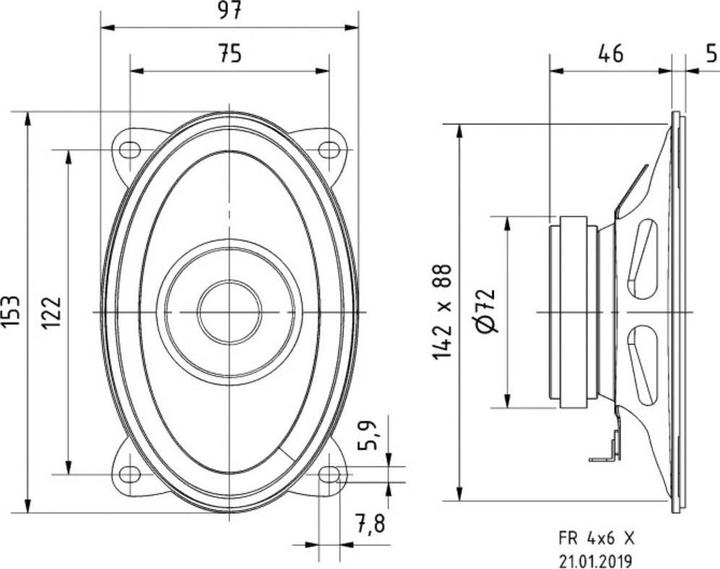 Produktbild Visaton FR 4x6 Breitbandlautsprecher (1 Stk.)