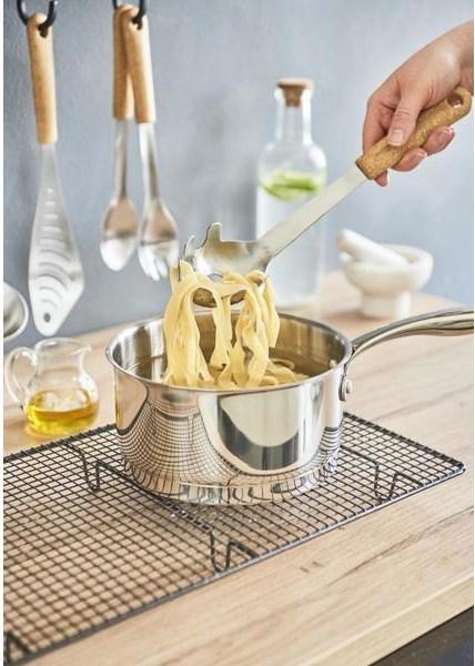 Actual product image Gastromax Spaghetti Spoon Bio 37cm, stainless steel/wood look