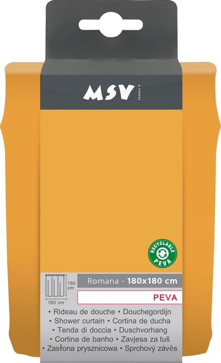 Actual product image MSV Shower curtain Peva Romana saffron 180x180cm (180 x 180 cm)