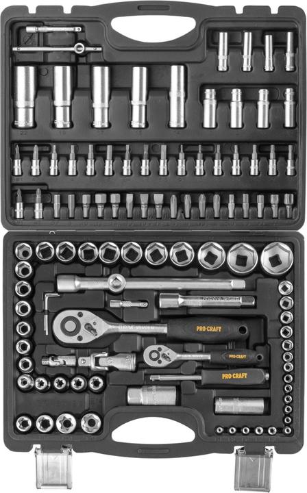 Immagine prodotto Procraft WS-108 Steckschlüssel Set 108 tlg. 1/4" / 1/2" Ratsche / Schlüssel / Stecknuss / Bits +
