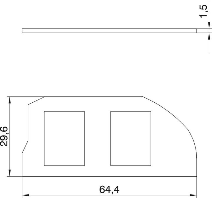 Actual product image OBO Bettermann OBO MPR2/2A mounting plate with 2 x hole pattern type A (Various)