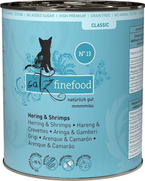 Produktbild Catz Finefood No.13 Hering & Krabben (Adult, 1 Stk., 800 g)