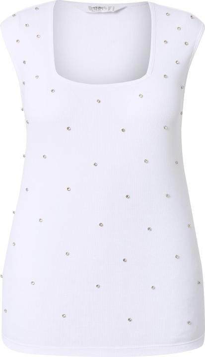 Produktbild Angel of Style Rippshirt, Slim Fit, Ziersteinchen (44)